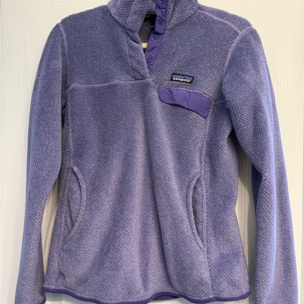 Patagonia Purple Cowl Neck Sweater